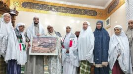 Dai asal Gaza Palestina memberikan dakwah di Padang Panjang. (Foto: Dok. Kominfo)
