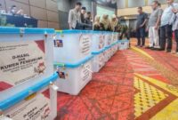 Rapat pleno rekapitulasi hasil penghitungan suara tingkat Kota Padang dalam pemilihan gubernur dan wakil gubernur Sumbar serta pemilihan wali kota dan wakil wali kota Padang