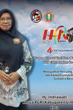 Hj. Indrawati Sampaikan Ucapan Selamat HPN 2026 dan HUT ke-4 Faktasumbar