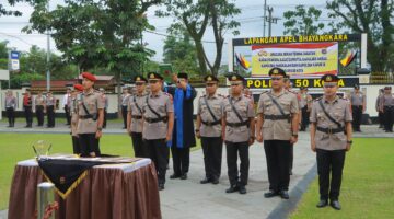 Kapolres 50 Kota Pimpin Upacara Sertijab Pejabat Utama dan Kapolsek Jajaran