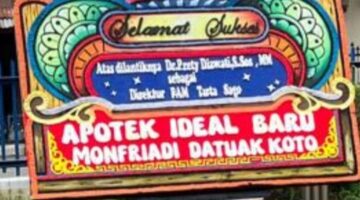 Karangan Bunga “Pelantikan” Direktur PDAM Tirta Sago Viral, Plt Mengaku Tak Tahu