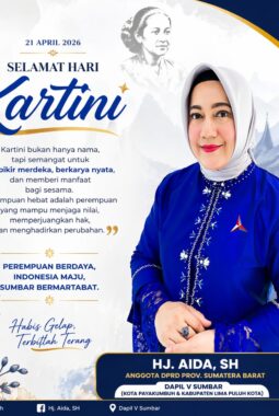 Hj. Aida, SH: Semangat Kartini Harus Menjadi Energi Perempuan Sumbar Membangun Daerah dan Menjaga Marwah Adat