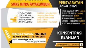 SMKS Mitra Payakumbuh Buka Pendaftaran Murid Baru Tahun Ajaran 2026/2027, Kuota Terbatas!