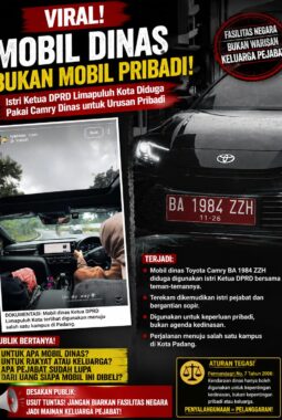 VIRAL! Istri Ketua DPRD Limapuluh Kota Diduga Pakai Mobil Dinas untuk Urusan Pribadi