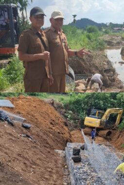 Wali Nagari Idris dan Pengusaha Bersinergi Normalisasi Batang Sintalang, Warga Apresiasi Upaya Pencegahan Erosi Sungai