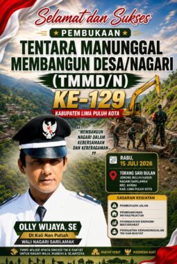 Wali Nagari Sarilamak: TMMD/N 129 Buka Jalan, Buka Harapan Baru Warga