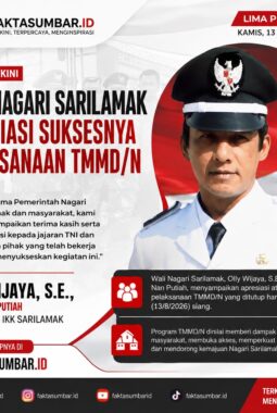 Wali Nagari Sarilamak Apresiasi Suksesnya Pelaksanaan TMMD/N ke-129
