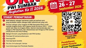 PWI Payakumbuh–Lima Puluh Kota Buka Pendaftaran Peserta OKK PWI Sumbar Angkatan II Tahun 2026