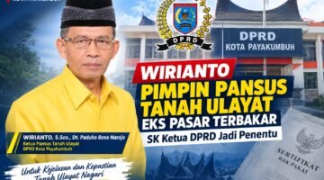 Wirianto Pimpin Pansus Tanah Ulayat Eks Pasar Terbakar, SK Ketua DPRD Jadi Penentu