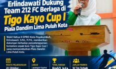 Erlindawati Dukung Team 212 FC Berlaga di Tigo Kayo Cup I Piala Dandim Lima Puluh Kota